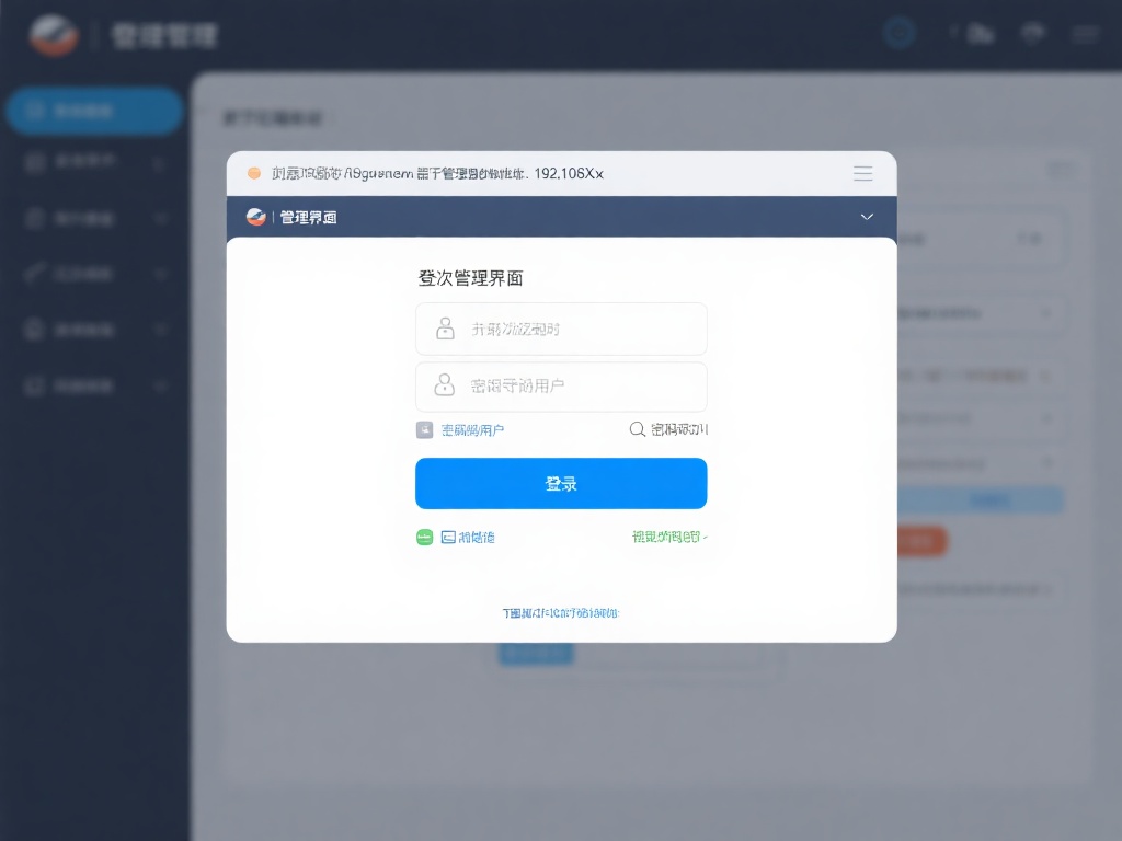 登录管理界面：通过浏览器输入路由器默认管理地址。例